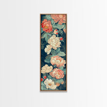 Load image into Gallery viewer, Delicate Peony Blossoms in Soft Pastel Hues on Japanese-Inspired Tall Vertical Canvas Print for Elegant Floral Decor
