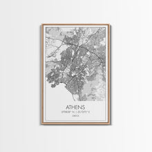 Carregar imagem no visualizador da galeria, Athens Street Map, Greece Map, Travel Wall Art, Friendship Gift, Bedroom Art, Minimalist Art, Wall Art, Canvas Print, Canvas Wall Art
