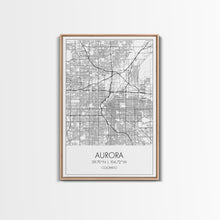 Load image into Gallery viewer, Aurora Street Map, Colorado Map, City Map Print, Travel Lover Gift, Above Bed Art, Minimalist Art, Wall Art, Canvas Print, Canvas Wall Art
