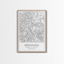 Carregar imagem no visualizador da galeria, Birmingham Street Map, United Kingdom Map, City Map Art, Modern Art, Wall Art, Canvas Print, Canvas Wall Art, Aviation Gift, Classroom Decor
