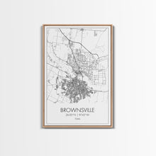 Carregar imagem no visualizador da galeria, Brownsville Street Map, Texas Map, City Map Art, Modern Art, Wall Art, Canvas Print, Canvas Wall Art, Dorm Décor, Graduation Gift,
