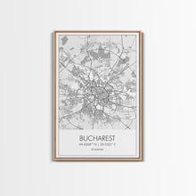 Carregar imagem no visualizador da galeria, Bucharest Street Map, Romania Map, City Map Art, Modern Art, Wall Art, Canvas Print, Canvas Wall Art, Adventure Wall Art, Vacation Gift
