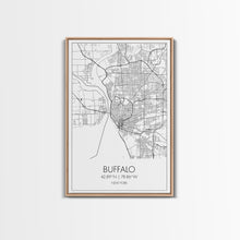 Carregar imagem no visualizador da galeria, Buffalo Street Map, New York Map, City Map Art, Modern Art, Wall Art, Canvas Print, Canvas Wall Art, Wedding Gift, Home Office Wall Art
