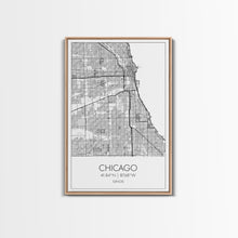 Cargar imagen en el visor de la galería, Chicago Street Map, Illinois Map, City Map Art, Modern Art, Wall Art, Canvas Print, Canvas Wall Art, Travel Wall Décor, Unique Wall Art

