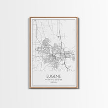 Carregar imagem no visualizador da galeria, Eugene Street Map, Oregon Map, City Map Art, Minimalist Art, Wall Art, Canvas Print, Traveler Gift, Home Office Wall Art, Travel Décor
