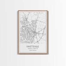 Carregar imagem no visualizador da galeria, Fayetteville Street Map, North Carolina Map, City Map Art, Minimalist Art, Wall Art, Canvas Print, Travel Wall Print, Wanderlust Gift
