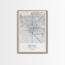 Carregar imagem no visualizador da galeria, Fresno Street Map, California Map, City Map Art, Minimalist Art, Wall Art, Canvas Print, Bar Wall Art, Teen Gift, Travel Wall Art,
