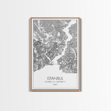 Cargar imagen en el visor de la galería, Istanbul Street Map, Turkey Map, City Map Art, Minimalist Art, Wall Art, Canvas Print, Travel Wall Art, Master Bedroom Décor, Gift For Her
