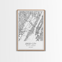 Load image into Gallery viewer, Jersey City Street Map, New Jersey Map, City Map Art, Modern Wall Art, Wall Art, Canvas Print, Bedroom Print, Travel Wall Décor, Travel Gift
