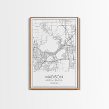 Load image into Gallery viewer, Madison Street Map, Wisconsin Map, City Map Art, Modern Art, Wall Art, Canvas Print, Bedroom Wall Art, Travel Wall Print, Gift For Men

