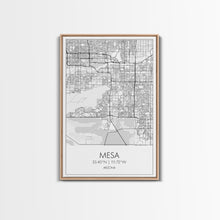 Load image into Gallery viewer, Mesa Street Map, Arizona Map, City Map Art, Modern Art, Wall Art, Canvas Print, Travel Wall Print, Bedroom Wall Art, Gift For Women
