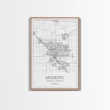 Load image into Gallery viewer, Modesto Street Map, California Map, City Map Art, Modern Art, Wall Art, Canvas Print, Home Décor Wall Art, Friendship Gift, Travel Wall Art
