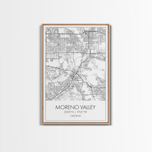 Load image into Gallery viewer, Moreno Valley Street Map, California Map, City Map Art, Modern Art, Wall Art, Canvas Print, Wall Art For Bedroom, Couple Gift, Travel Print
