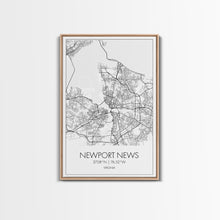 Load image into Gallery viewer, Newport News Street Map, Virginia Map, City Map Art, Modern Art, Wall Art, Canvas Print, Home Wall Décor, Girl Graduation Gift, Travel Art
