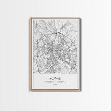 Load image into Gallery viewer, Rome Street Map, Italy Map, Europe City Map Art, Minimalist Art, Wall Art, Canvas Print, Girl Room Décor, Housewarming Gift, Travel Wall Art
