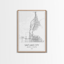 Load image into Gallery viewer, Salt Lake City Street Map, Utah Map, City Map Art, Minimalist Art, Wall Art, Canvas Print, Home Décor Wall Art, Friendship Gift, Travel Art
