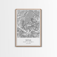 Load image into Gallery viewer, Seoul Street Map, South Korea Map, Asia City Map Print, Minimalist Art, Wall Art, Canvas Print, Travel Gift For Women, Travel Wall Décor
