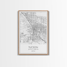Load image into Gallery viewer, Tucson Street Map, Arizona Map, City Map Print, Modern Wall Art, Wall Art, Canvas Print, Minimal Wall Art, Family Gift, Travel Wall Décor
