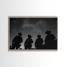 Load image into Gallery viewer, Cowboy Prints Framed Wall Art, Western Decor, Farmhouse Decor, Cowboy Photography, Gloss Metal Wall Art, Wood Framed Rustic Decor
