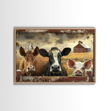 Carregar imagem no visualizador da galeria, Cute Farmhouse Animal Print, Window Art, Wall Art, Home Decor, Wall Decor, Cute Farmhouse Kitsch Living Room Art
