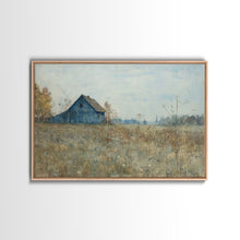 Carregar imagem no visualizador da galeria, Beautiful Folk Art Canvas, Primitive / Rustic Wall Art, Old Barn Original Art Painting, Kitchen Or Living Room Rustic Decor
