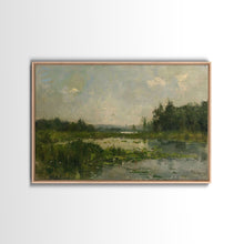 Carregar imagem no visualizador da galeria, By The Water - Framed Canvas Print, English Landscape, Painting Print On Canvas Or Metal, Living Room Decor
