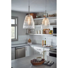 Load image into Gallery viewer, Kichler Brushed Nickel Transitional Clear Glass Cone Mini Pendant Light Item #1048247
