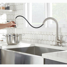 Load image into Gallery viewer, Pull Down Kitchen Faucet with Sprayer Stainless Steel Brushed Nickel
