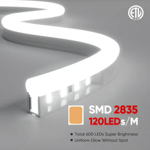 Cargar imagen en el visor de la galería, Pro Select Cool White LED Neon Rope Light -  6500K, 7W/Meter and 210LM/W - IP65. Energy Efficiently- ETL Listed
