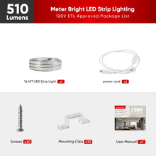 Cargar imagen en el visor de la galería, 510 Lumen 2800K Super Bright LED Strip Lights for Indoor and Outdoor Use - Dimmable, CCT Tunable, Easy to Install
