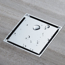 Load image into Gallery viewer, Chrome brass floor drain 4x4inch
