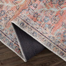 Load image into Gallery viewer, Urpi Rose &amp; Blue Washable Area Rug - Clearance
