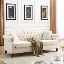 Carregar imagem no visualizador da galeria, 3-seater + 3-seater Combination sofa.Beige Velvet W834S00065

