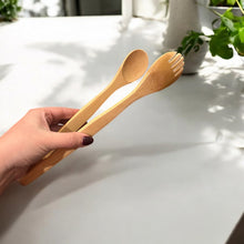 Load image into Gallery viewer, 12&quot; Bamboo Serving Tong with Fork End
