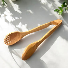 Load image into Gallery viewer, 12&quot; Bamboo Serving Tong with Fork End
