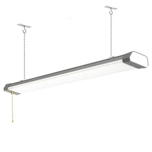 Cargar imagen en el visor de la galería, 120W LED Shop Light, 4FT, 16800LM, 5000K, Linkable, With Plug, 120V±10%, ON/Off Pull Chain, Suspended &amp; Flush Mount
