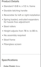 Load image into Gallery viewer, Ritescreen Adjustable Patio Screen Door&#39; Bronze&#39; 36X78 DELIVERY LAS VEGAS ONLY
