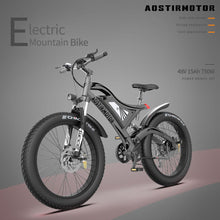 Load image into Gallery viewer, 26&quot; 750W Electric Bike Fat Tire 48V 15AH Removable Lithium Battery for Adults

