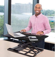 Load image into Gallery viewer, Stand Steady X-Elite Pro Standing Desk Converter | Instantly Convert Any Desk into a Stand Up Desk | Easy Lift Height Adjustable Standing Desk | No As
