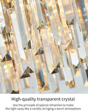 Carregar imagem no visualizador da galeria, MIRODEMI® Creative Drum Gold/Black Crystal Hanging Lighting For Living Room, Dining Room
