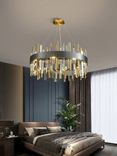 Carregar imagem no visualizador da galeria, MIRODEMI® Celle Ligure | Royal Gold/Titanium Black Crystal Chandelier | S2024S
