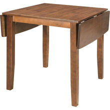 Load image into Gallery viewer, 3-Piece Wood Drop Leaf Breakfast Nook Dining Table Set with 2 X-back Chairs for Small Places, Brown
