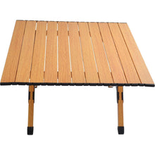Cargar imagen en el visor de la galería, Portable picnic table, rollable aluminum alloy table top with folding solid X-shaped frame
