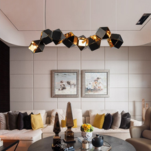 Load image into Gallery viewer, Nordic Modern Luxury Black Wrought Iron Chandeliers Retro Pendants
