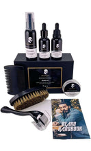 Load image into Gallery viewer, SELZALOT Beard Growth Kit Facial Hairs Men&#39;s Grooming Set 7 Pieces Beard Products with Oil, Serum, Balm, Shampoo, Comb, Brush and Hand Beard Care Kit for Men Men Self Care
