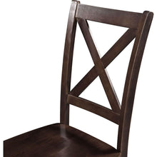 Load image into Gallery viewer, 3-Piece Wood Drop Leaf Breakfast Nook Dining Table Set with 2 X-back Chairs for Small Places, Espresso
