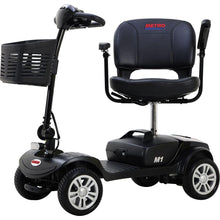 Load image into Gallery viewer, Four wheels Compact Travel Mobility Scooter with 300W Motor for Adult-300lbs, Gloss Black
