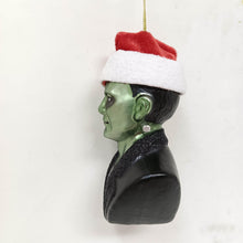 Carregar imagem no visualizador da galeria, Frankenstein Santa Glass Christmas Ornament
