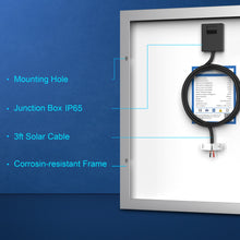 Cargar imagen en el visor de la galería, ACOPower 15W Polycrystalline Solar Panel for 12 Volt Battery Charging
