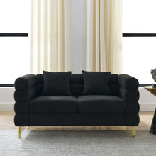 Carregar imagem no visualizador da galeria, 3-seater + 3-seater Combination sofa.BLACK teddy
